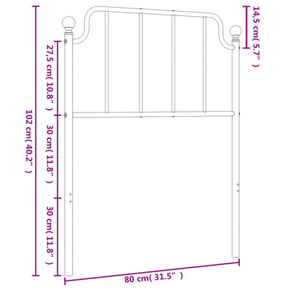 Cabeceira de cama 75 cm metal branco