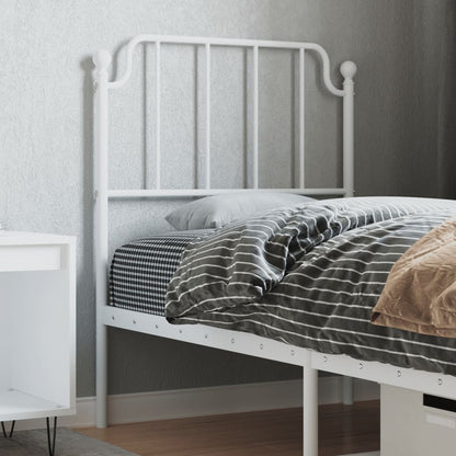 Cabeceira de cama 75 cm metal branco