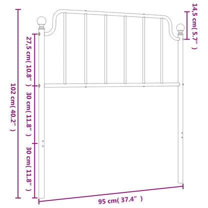 Cabeceira de cama 90 cm metal branco