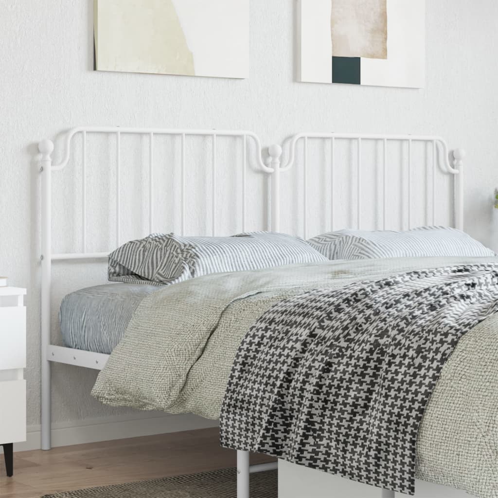 Cabeceira de cama 180 cm metal branco