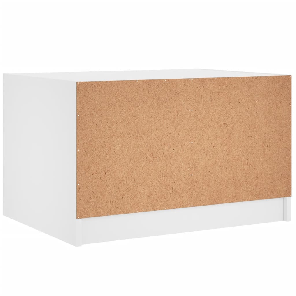 Mesa de centro c/ portas de vidro 68x50x42 cm branco