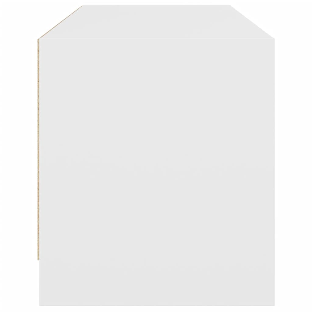 Móvel de TV c/ portas de vidro 102x37x42 cm branco