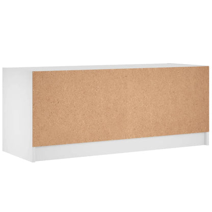 Móvel de TV c/ portas de vidro 102x37x42 cm branco