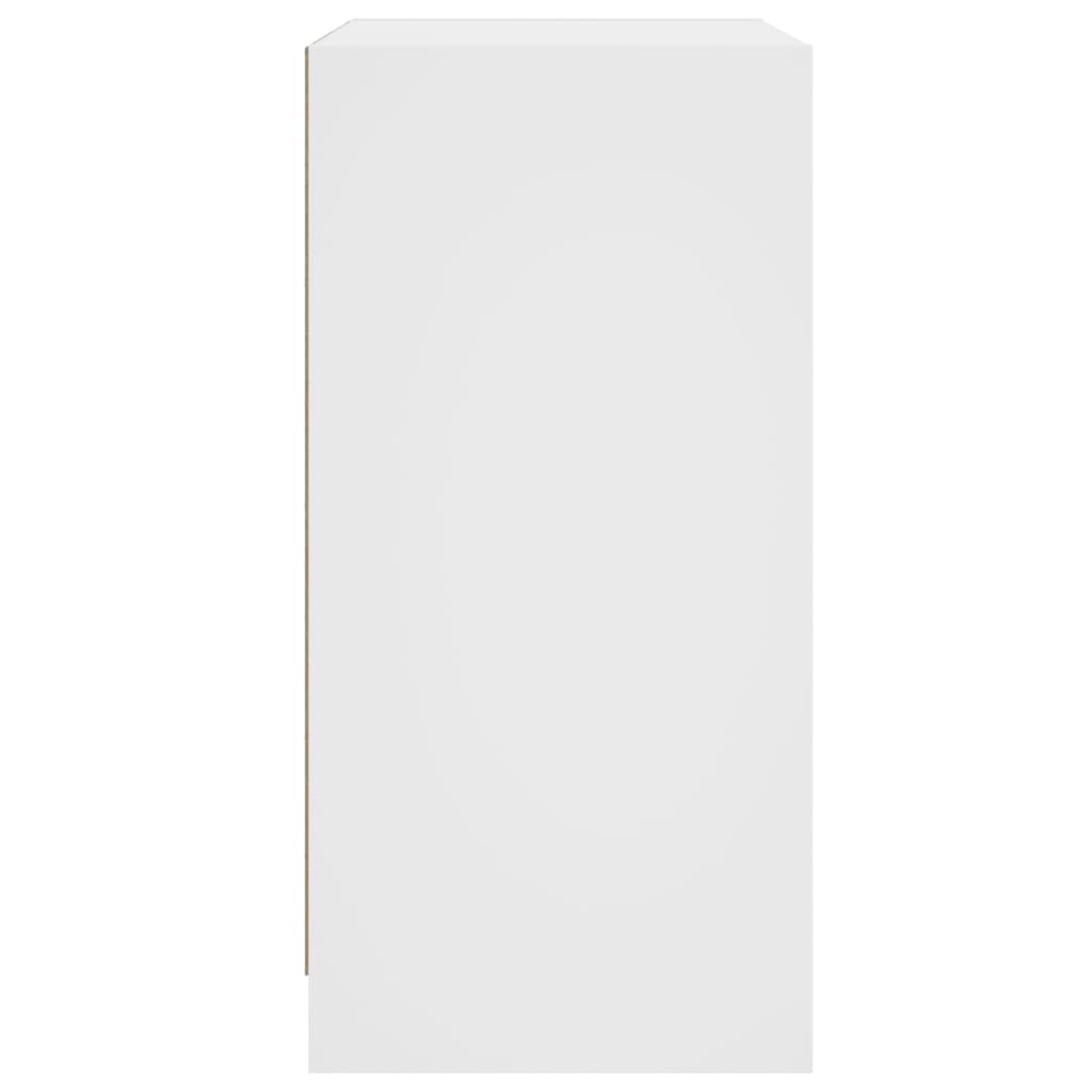 Armário de apoio c/ portas de vidro 68x37x75,5 cm branco