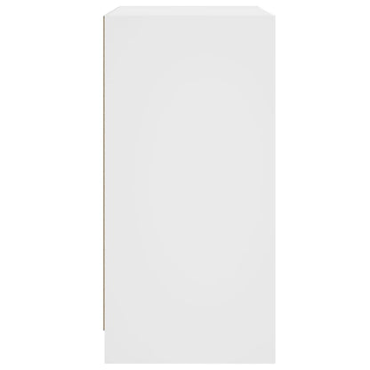 Armário de apoio c/ portas de vidro 68x37x75,5 cm branco