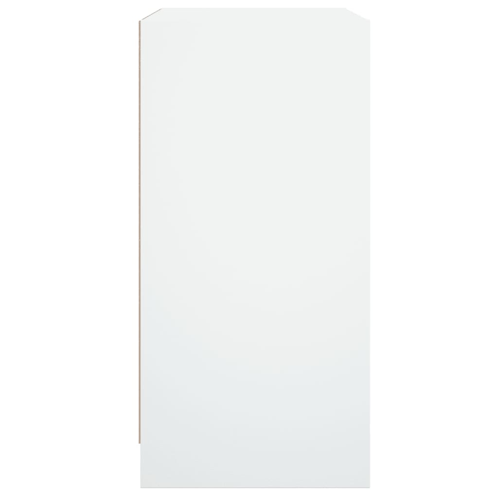 Armário de apoio c/ portas de vidro 68x37x75,5 cm branco