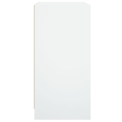 Armário de apoio c/ portas de vidro 68x37x75,5 cm branco