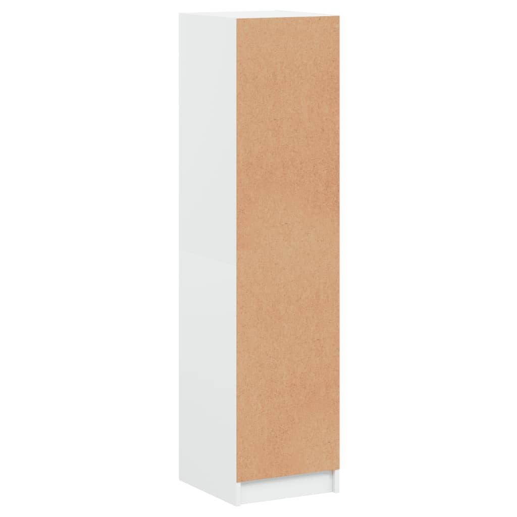 Aparador Soft - Com Portas de Vidro - Cor Branco 35x37x142 cm - Design Nórdico