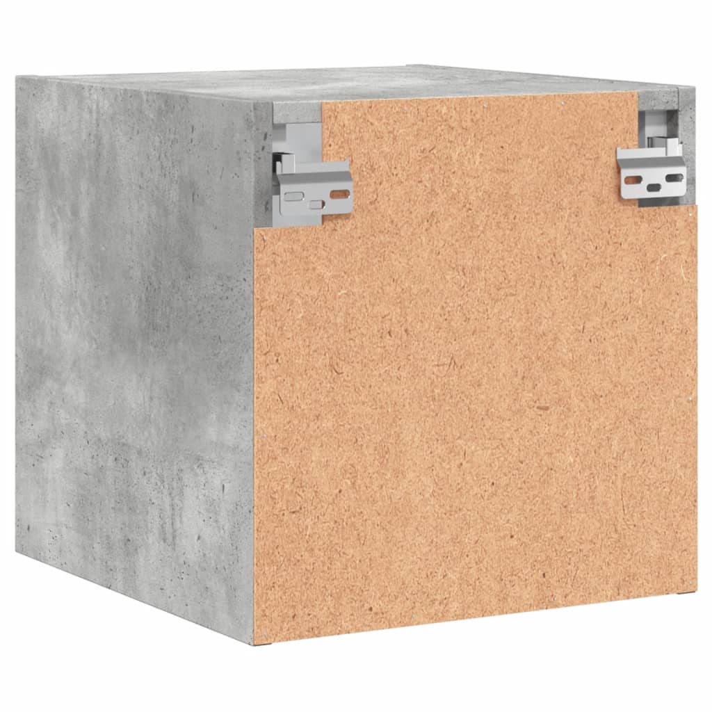 Mesa cabeceira c/ porta vidro 2 pcs 35x37x35cm cinzento cimento