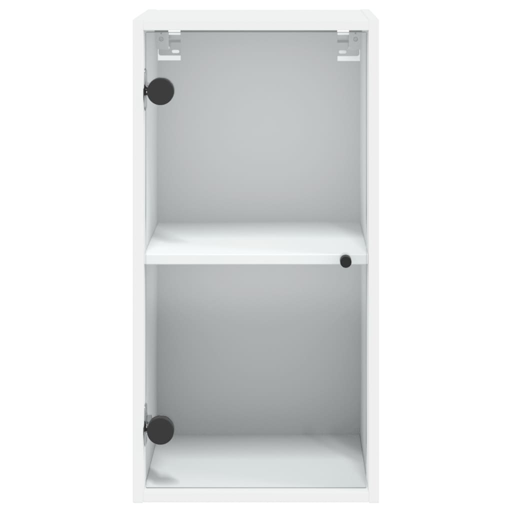 Armário de parede c/ portas de vidro 35x37x68,5 cm branco