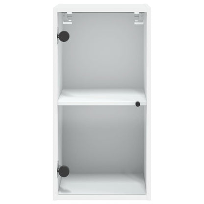 Armário de parede c/ portas de vidro 35x37x68,5 cm branco