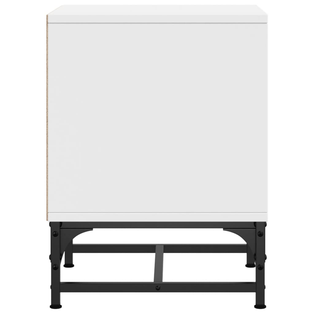 Mesa de cabeceira c/ porta de vidro 35x37x50 cm branco