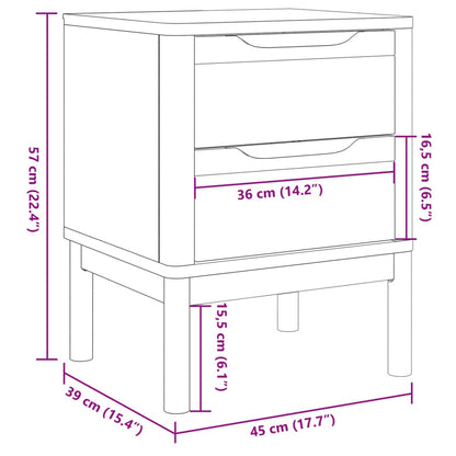 Mesa de cabeceira 45x39x57 cm pinho maciço castanho mel