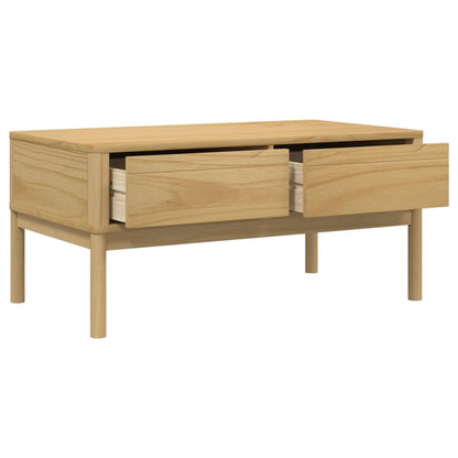 Mesa de centro FLORO 99x55,5x45 cm pinho maciço castanho mel