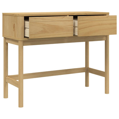 Mesa consola FLORO 89,5x36,5x73 cm pinho maciço castanho mel