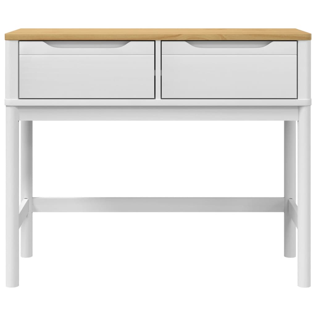 Mesa consola FLORO 89,5x36,5x73 cm pinho maciço branco