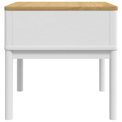 Mesa para candeeiro FLORO 55x55x54 cm pinho maciço branco