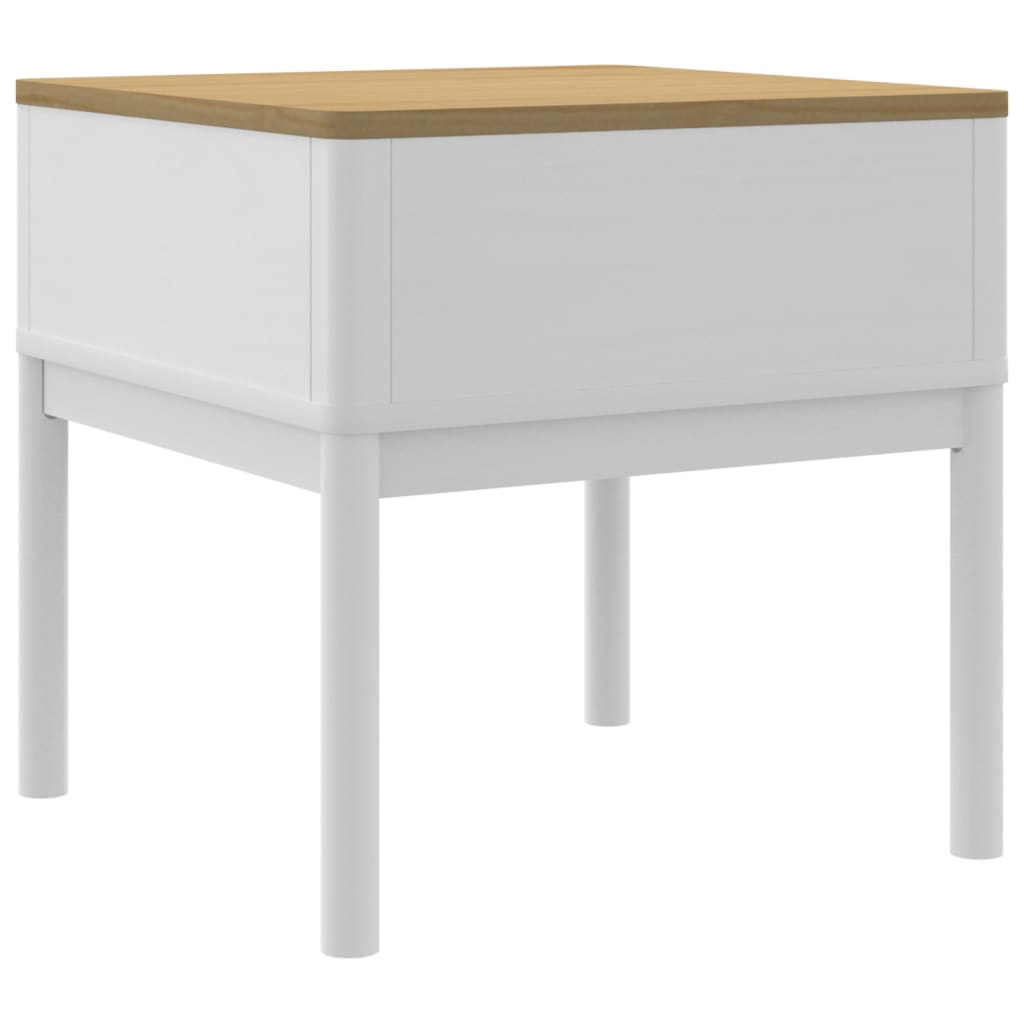 Mesa para candeeiro FLORO 55x55x54 cm pinho maciço branco