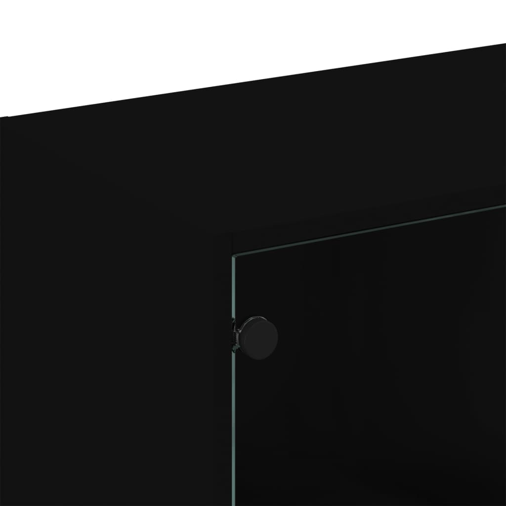 Estante c/ portas 136x37x109 cm derivados de madeira preto