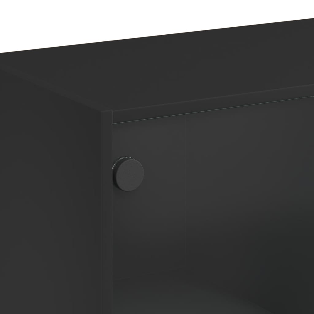 Estante c/ portas 136x37x142 cm derivados de madeira preto