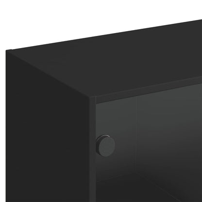 Estante c/ portas 136x37x142 cm derivados de madeira preto