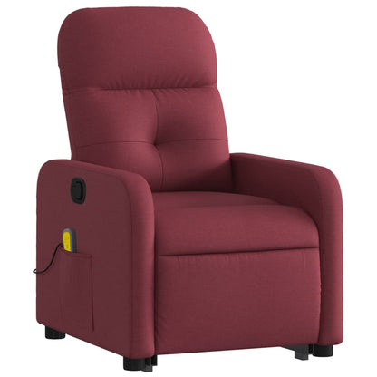 Poltrona de massagens reclin. elevatória tecido vermelho tinto