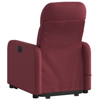 Poltrona de massagens reclin. elevatória tecido vermelho tinto