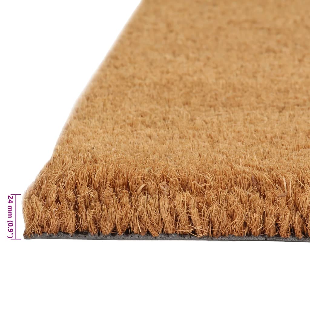 Tapetes porta 5 pcs 40x60 cm fibra de coco tufada natural