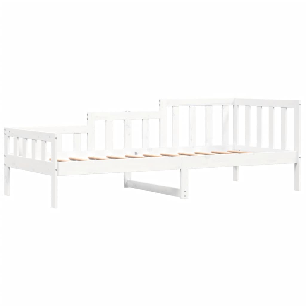 Sofá-cama 80x200 cm madeira de pinho maciça branco