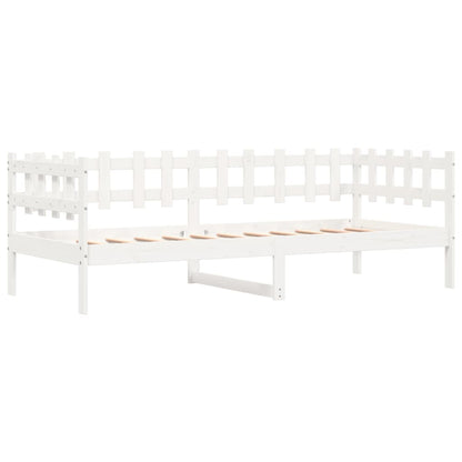 Sofá-cama 80x200 cm madeira de pinho maciça branco