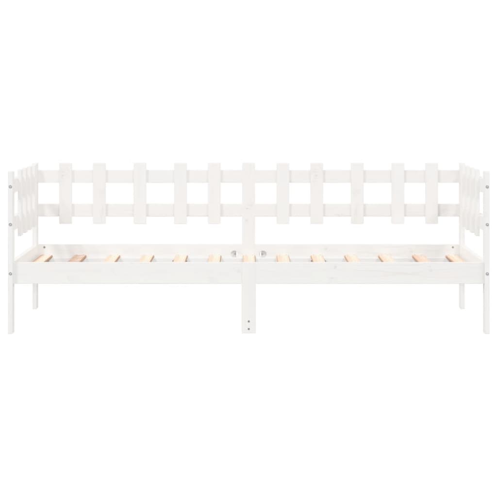 Sofá-cama 90 x 200 cm madeira de pinho maciça branco