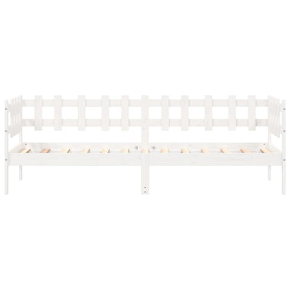 Sofá-cama 90 x 200 cm madeira de pinho maciça branco