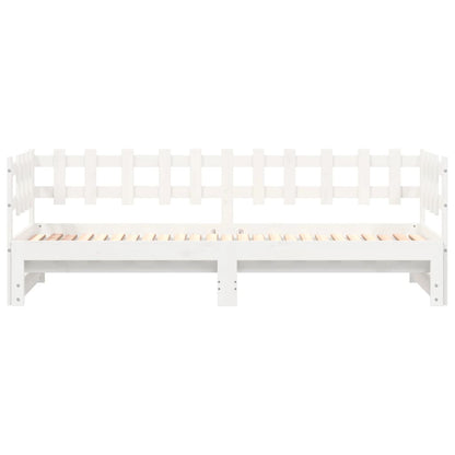 Sofá-cama de puxar 2x(90x200) cm pinho maciço branco