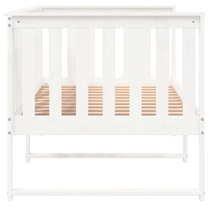 Sofá-cama 90x190 cm madeira de pinho maciça branco