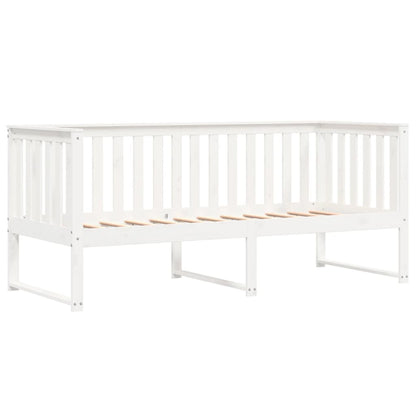 Sofá-cama 75x190 cm madeira de pinho maciça branco