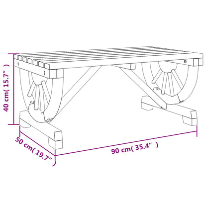 Mesa de centro para jardim 90x50x40 cm madeira de abeto maciça