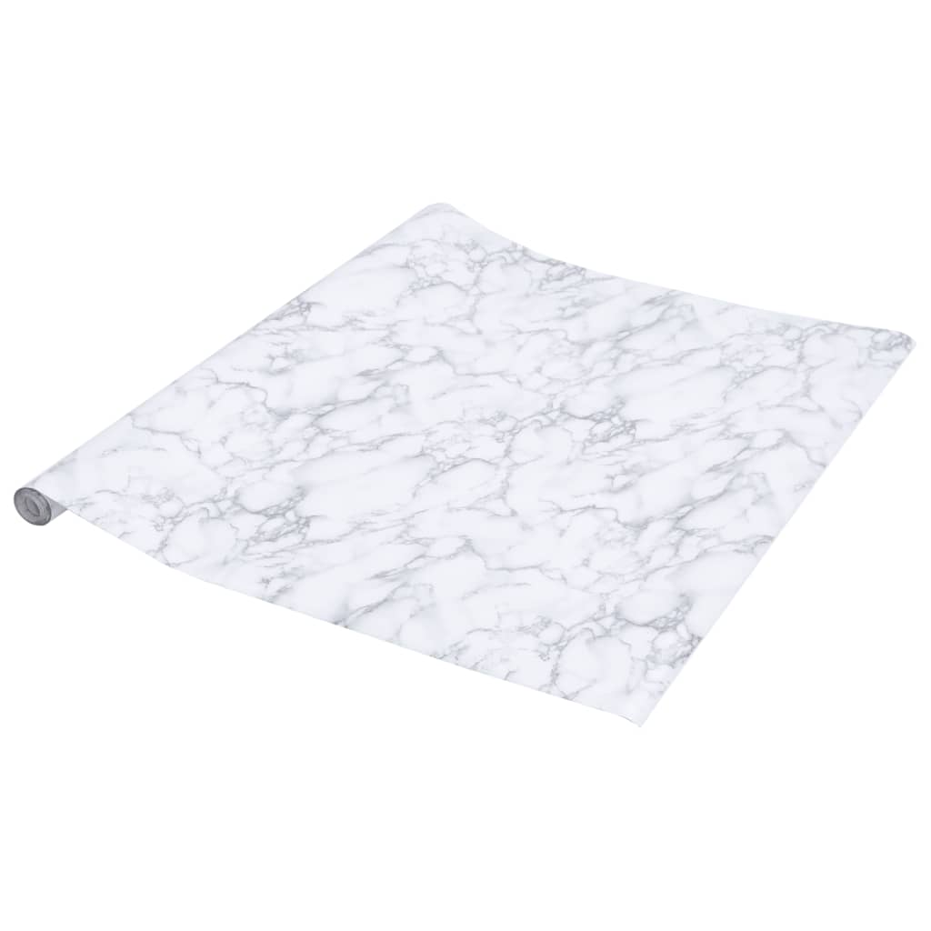 Autocolante para móveis branco mármore 90x500 cm PVC