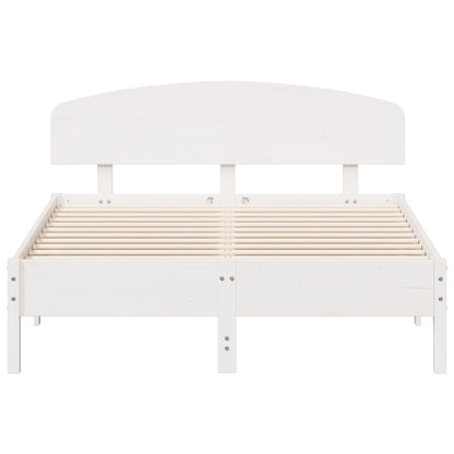 Estrutura cama c/ cabeceira 135x190 cm pinho maciço branco