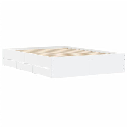 Estrutura cama c/ gavetas 120x190cm derivados de madeira branco