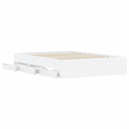 Estrutura cama c/ gavetas 120x190cm derivados de madeira branco