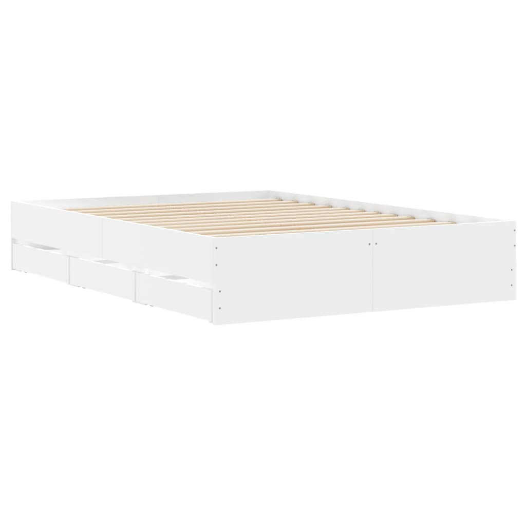 Estrutura cama c/ gavetas 120x190cm derivados de madeira branco