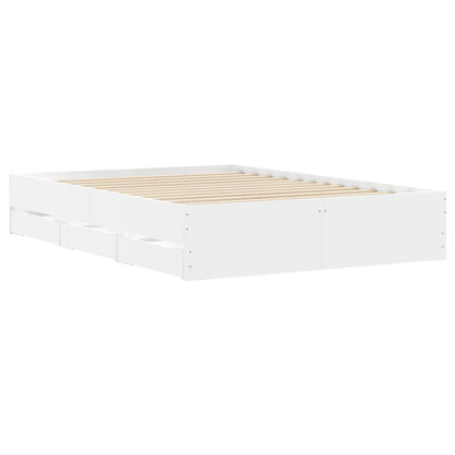 Estrutura cama c/ gavetas 120x190cm derivados de madeira branco