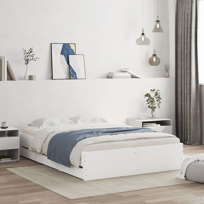 Estrutura cama c/ gavetas 120x190cm derivados de madeira branco