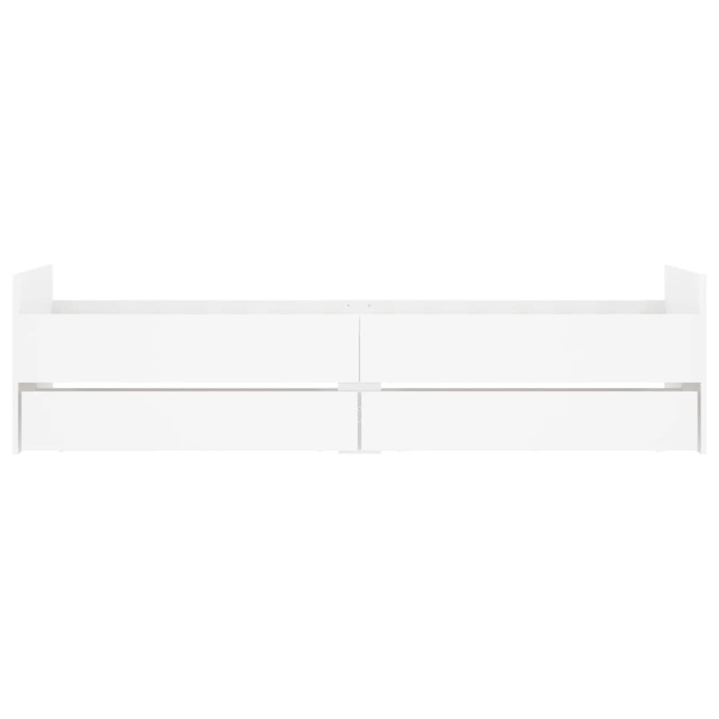 Estrutura cama de solteiro pequena c/ gavetas 75x190 cm branco