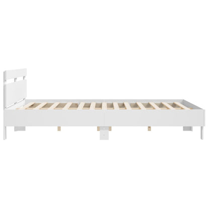 Estrutura cama c/ cabeceira 180x200 cm derivados madeira branco