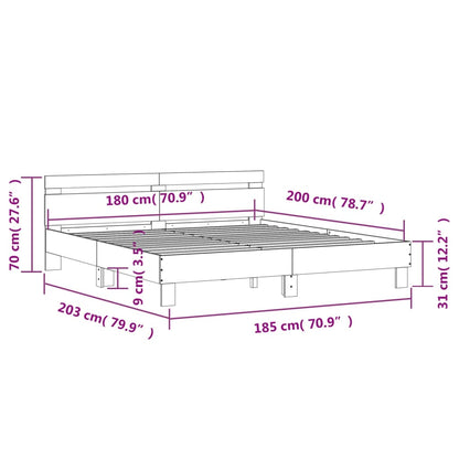 Estrutura cama c/ cabeceira 180x200 cm derivados madeira branco