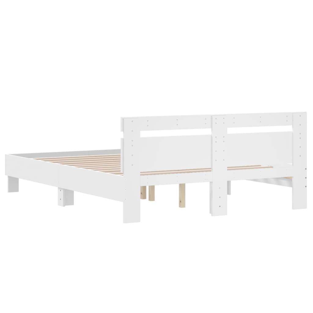 Estrutura cama c/ cabeceira 150x200 cm derivados madeira branco