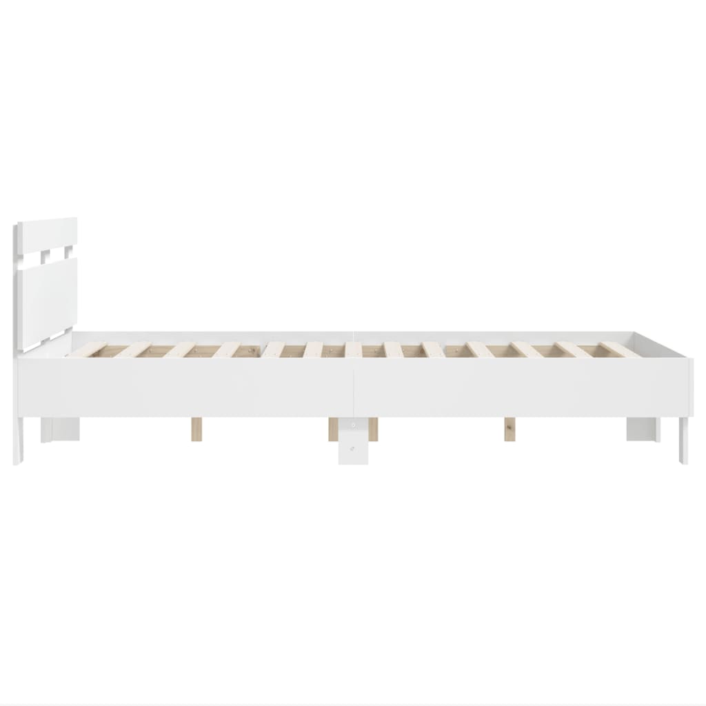 Estrutura cama c/ cabeceira 120x200 cm derivados madeira branco