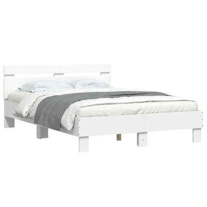 Estrutura cama c/ cabeceira 135x190 cm derivados madeira branco