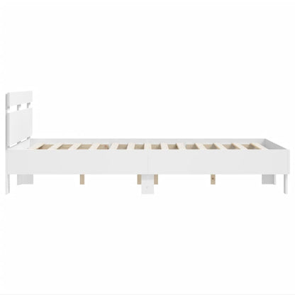 Estrutura cama c/ cabeceira 135x190 cm derivados madeira branco